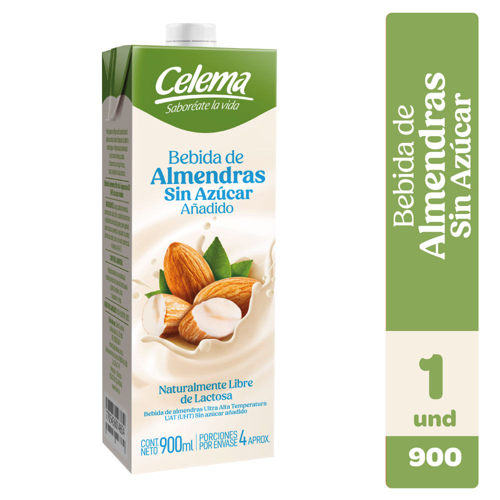 BEBIDA DE ALMENDRAS SIN AZUCAR*900ML