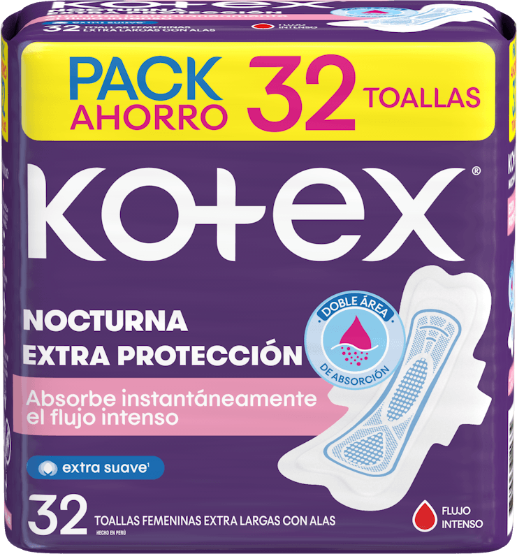 TOALLA KOTEX  NOCTURNA TELA*32UND
