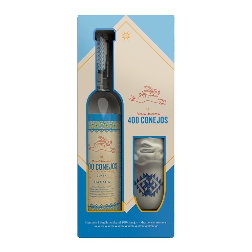 MEZCAL 400 CONEJOS*750ML+GTS MUG ARTESAN