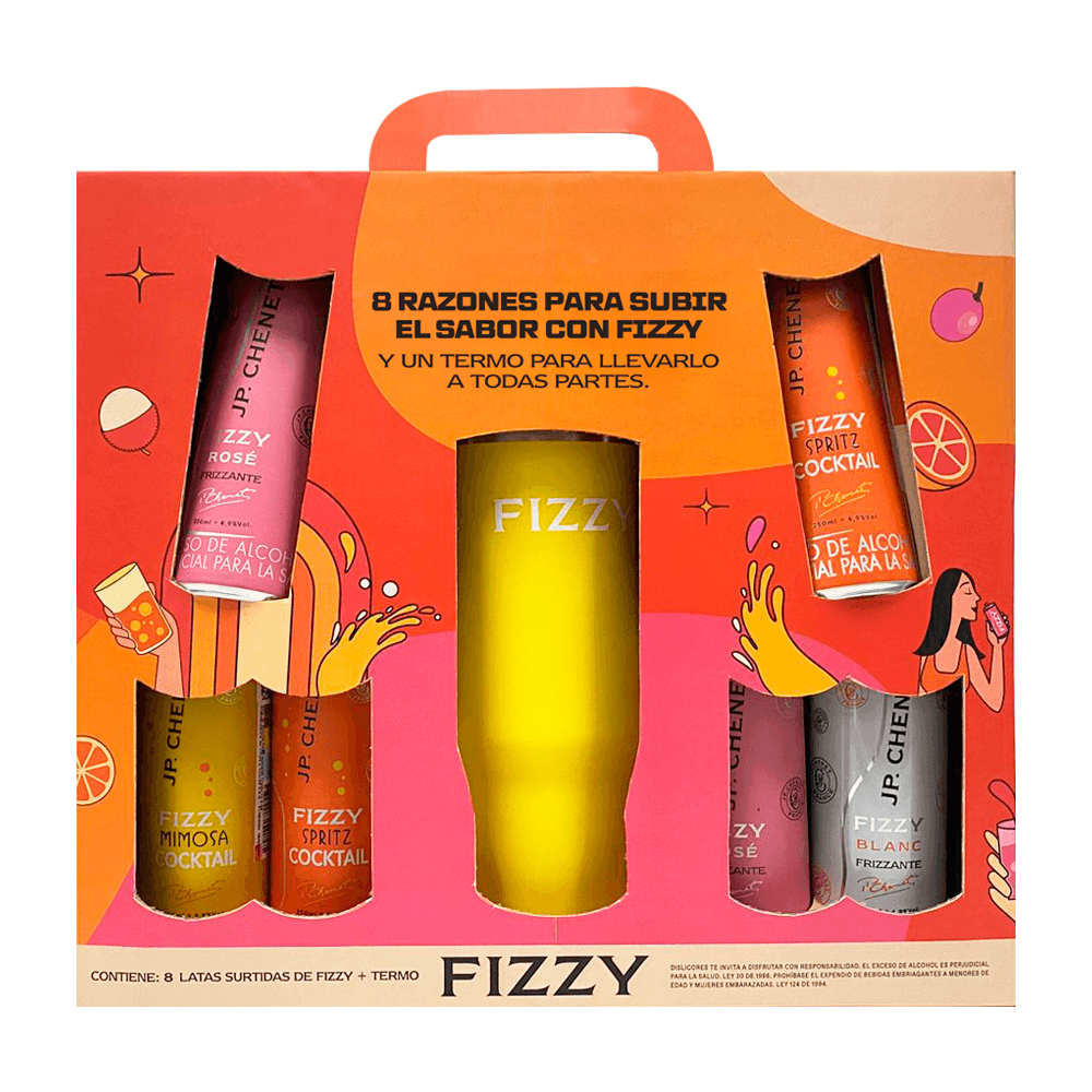 JP FIZZY LAT 8PACK + GTS TERMO COLECCION