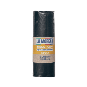 Bolsa Lm Rollo Negro Apto*12 und
