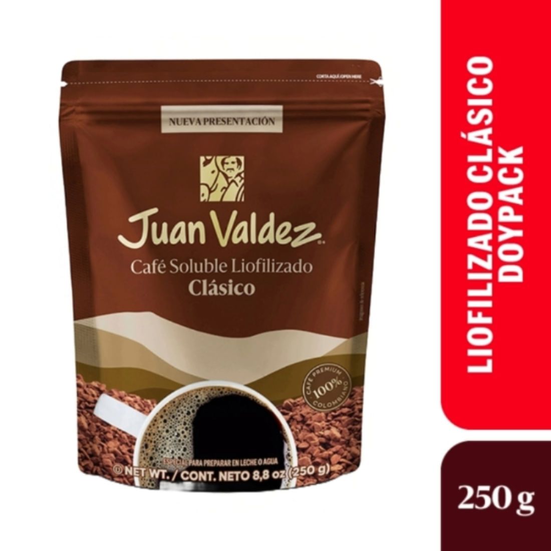 CAFÉ DOYPACK LIOFILIZADO JUANVALDEZ*250G