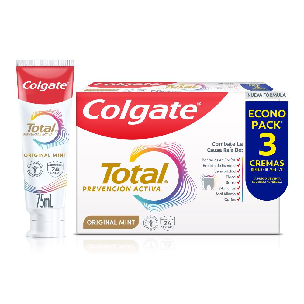 CREMA COLGATE TOTAL ORIGINAL MINT 3*75ML