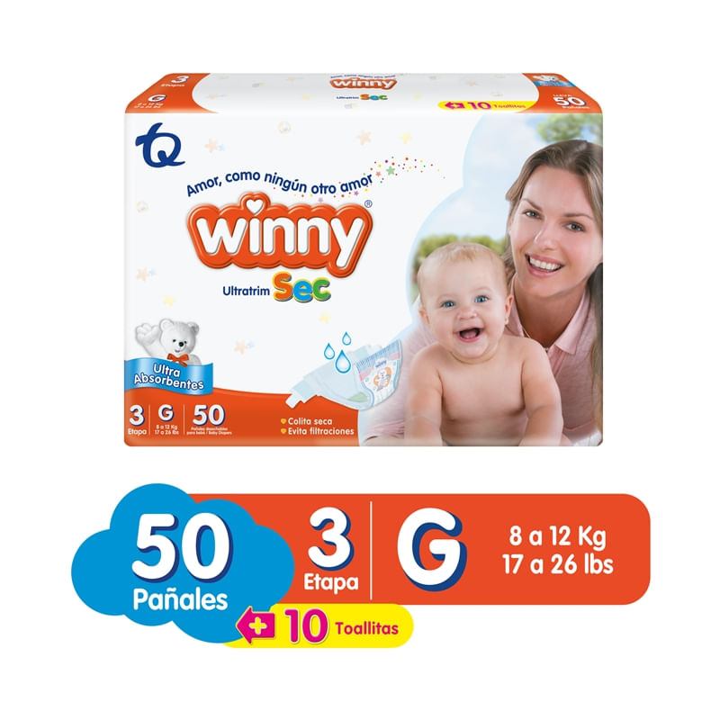 PAÑAL ETAPA 3 ULTRA SEC WINNY x 50U