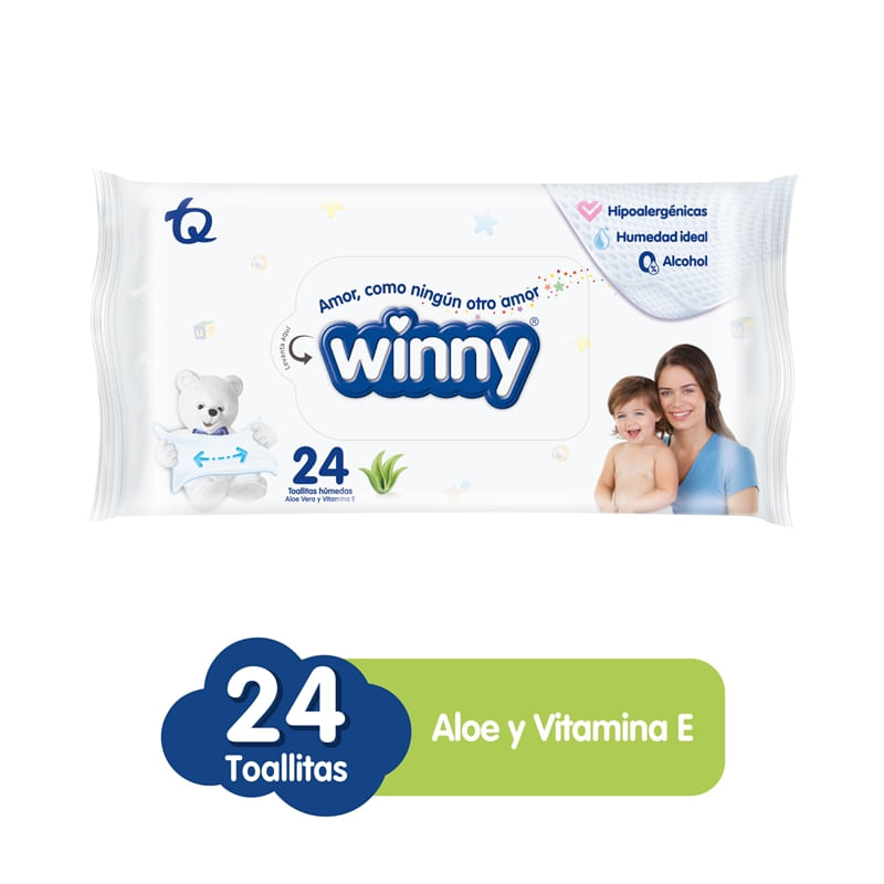 TOALLITA HUMEDA ALOE VERA WINNY x 24UNDS