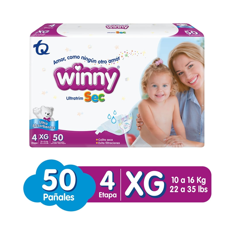 PAÑAL ETAPA 4 ULTRA SEC WINNY*50UN