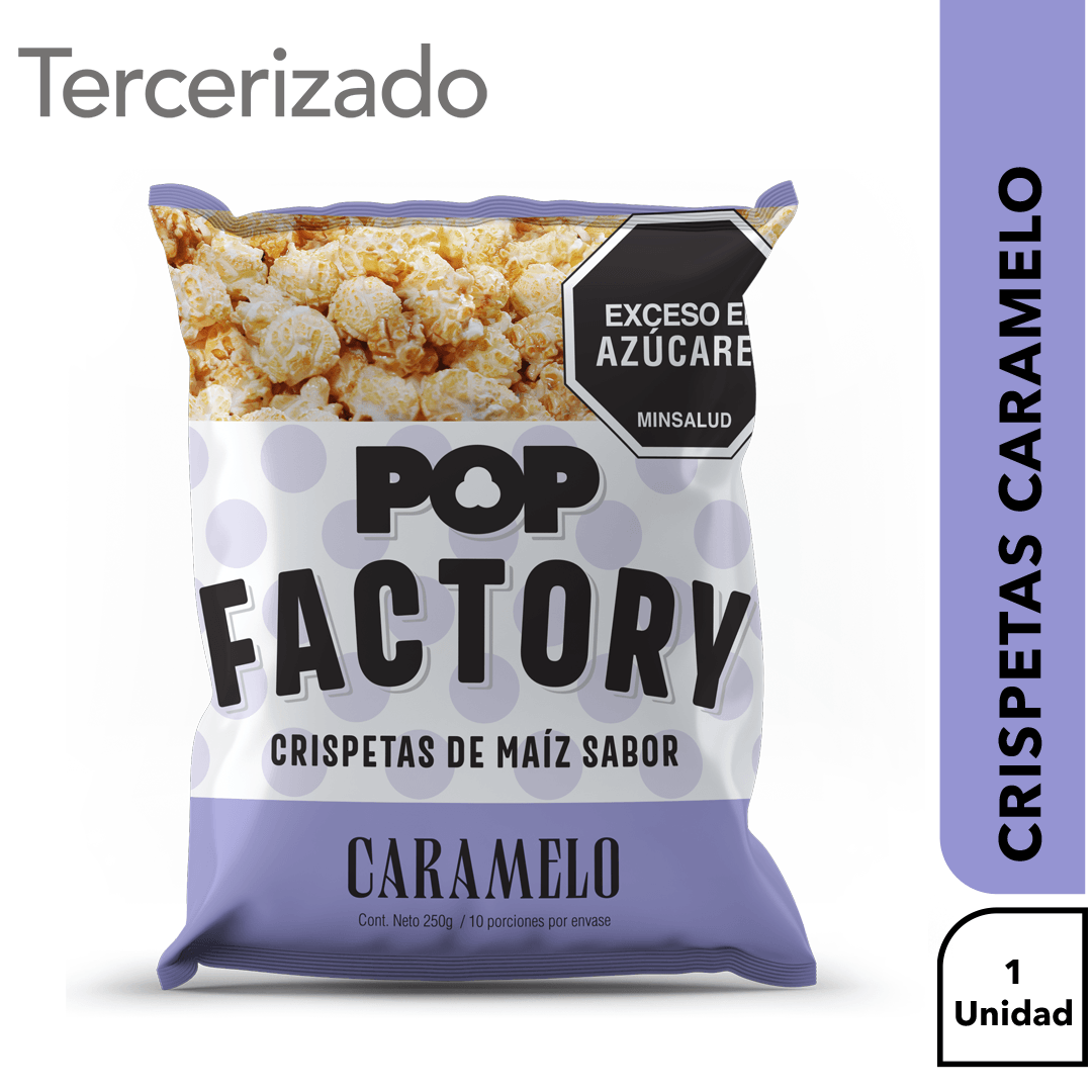 CRISPETAS CARAMELO POPFACTORY * 250 GR