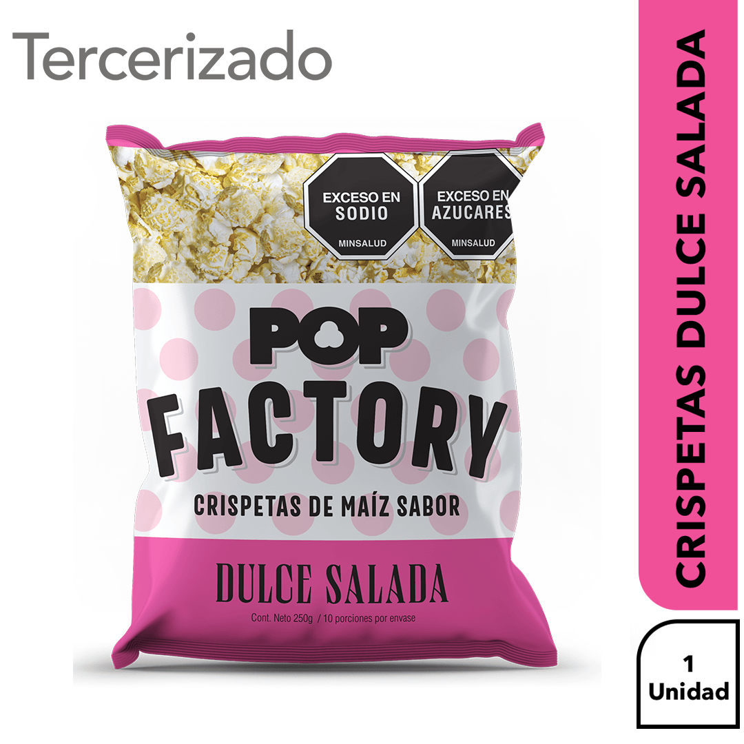 CRISPETAS DULCE Y SALADO POPFACTORY*250G