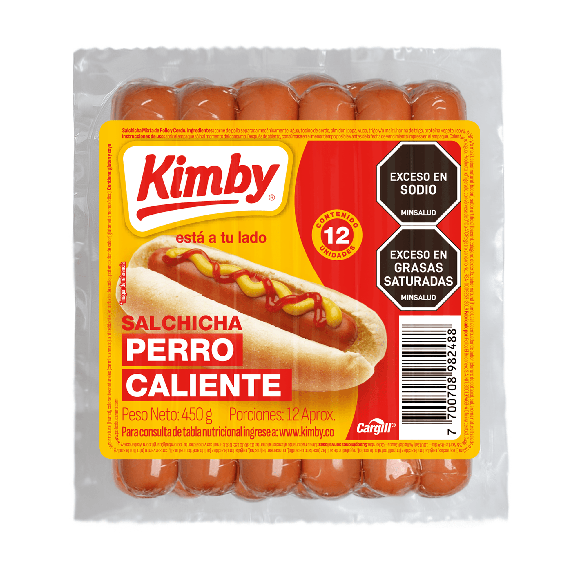 SALCHICHA PERRO CALIENTE KIMBY*450GR