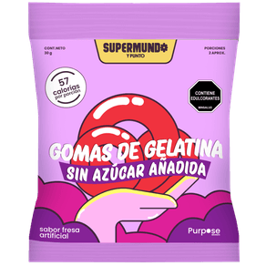 GOMAS GELATINA SIN AZUCAR PURPOSE*30GR