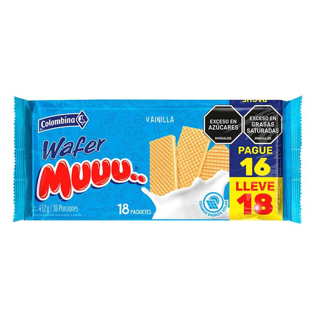 GALLETAS WAFER VAINILLA MAX PAG16 LLV 18