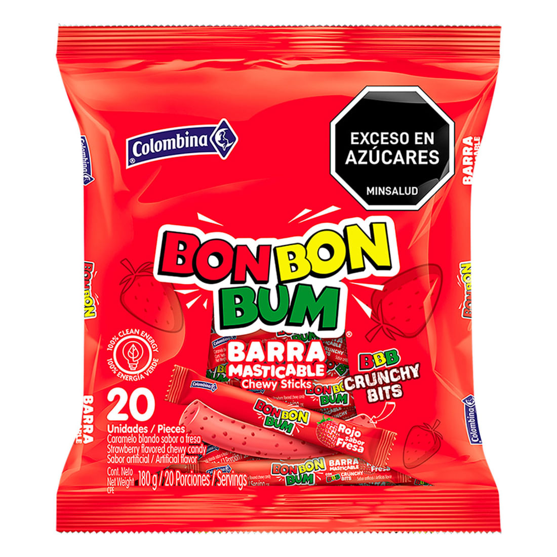 BONBONBUM CARAMELO BARRA CRUNCHY*180 GR