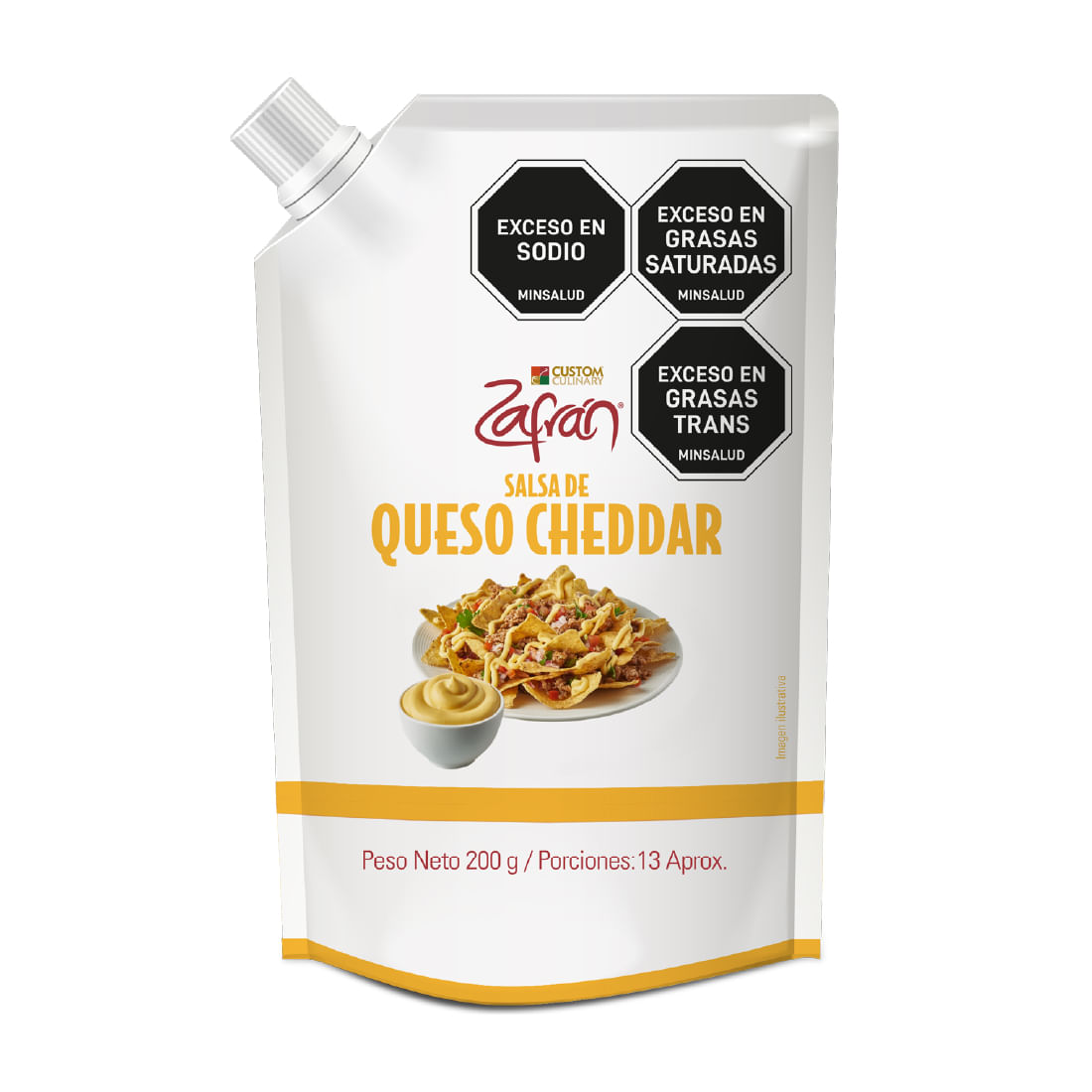 SALSA DE QUESO CHEDDAR ZAFRAN  x  200 GR