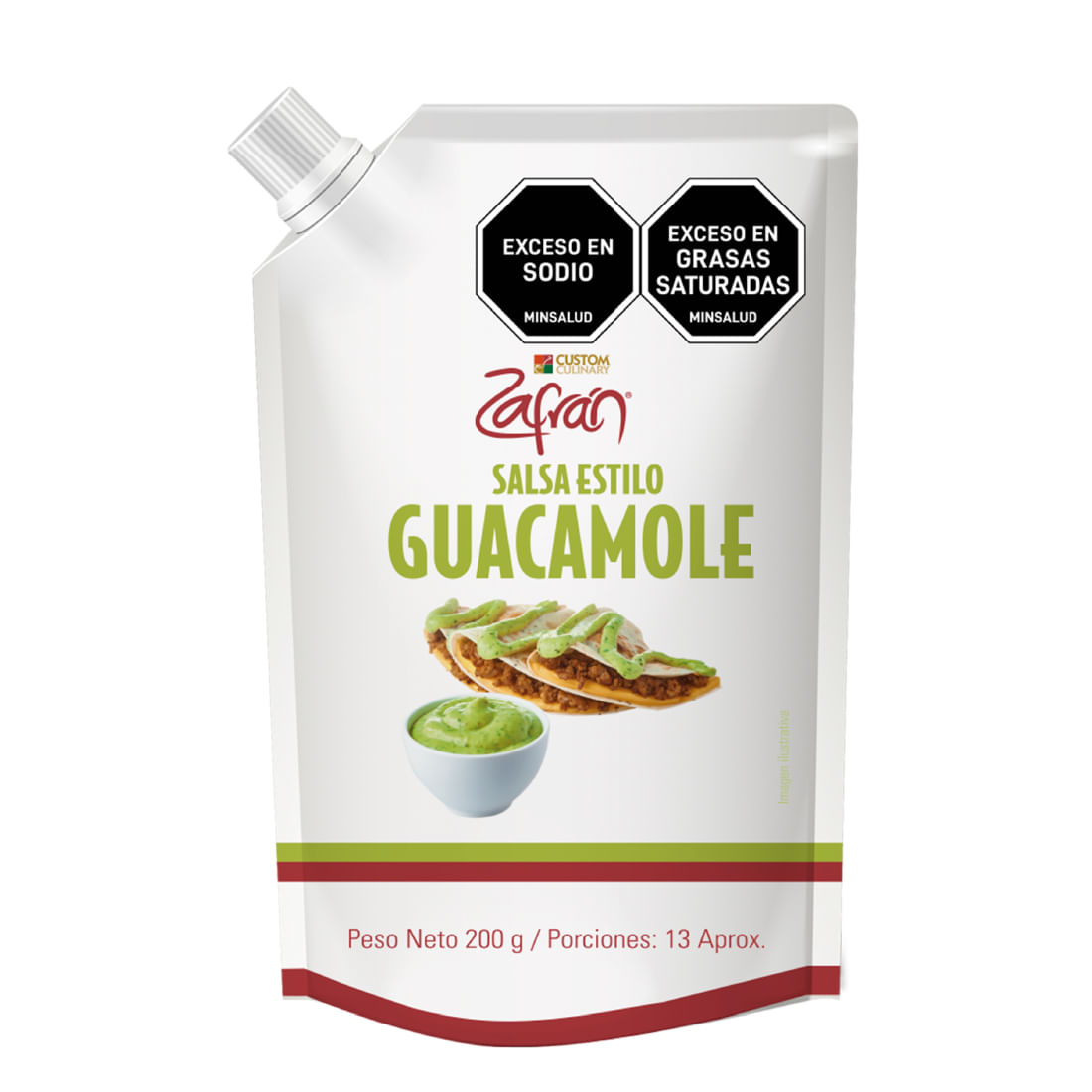 SALSA TIPO GUACAMOLE ZAFRAN  x  200 GR