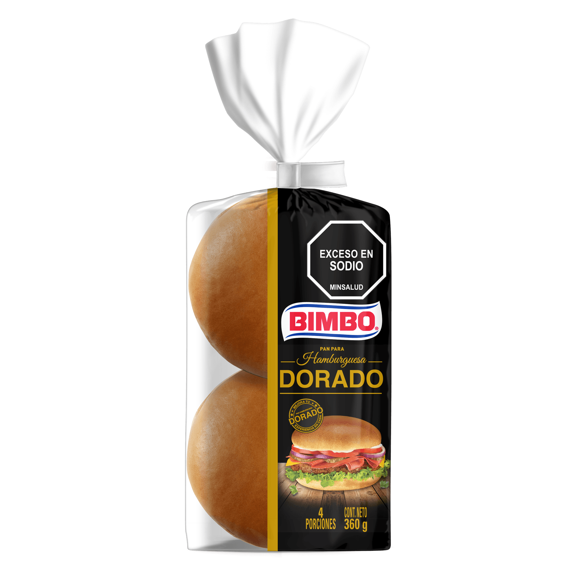 PAN HAMBURGUESA DORADO  BIMBO  x 360GR