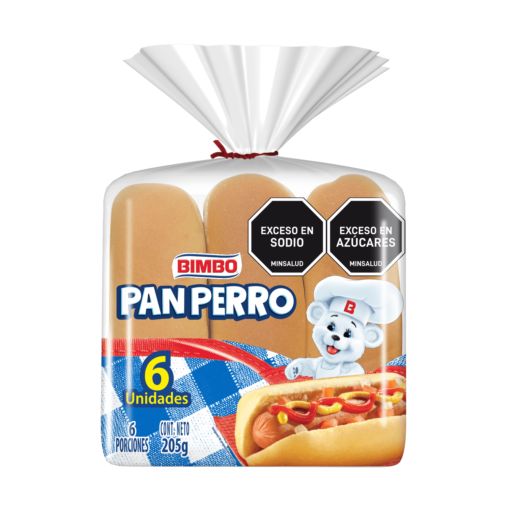 PAN PERRO PEQ MED. NOCHES BIMBO  x 205GR