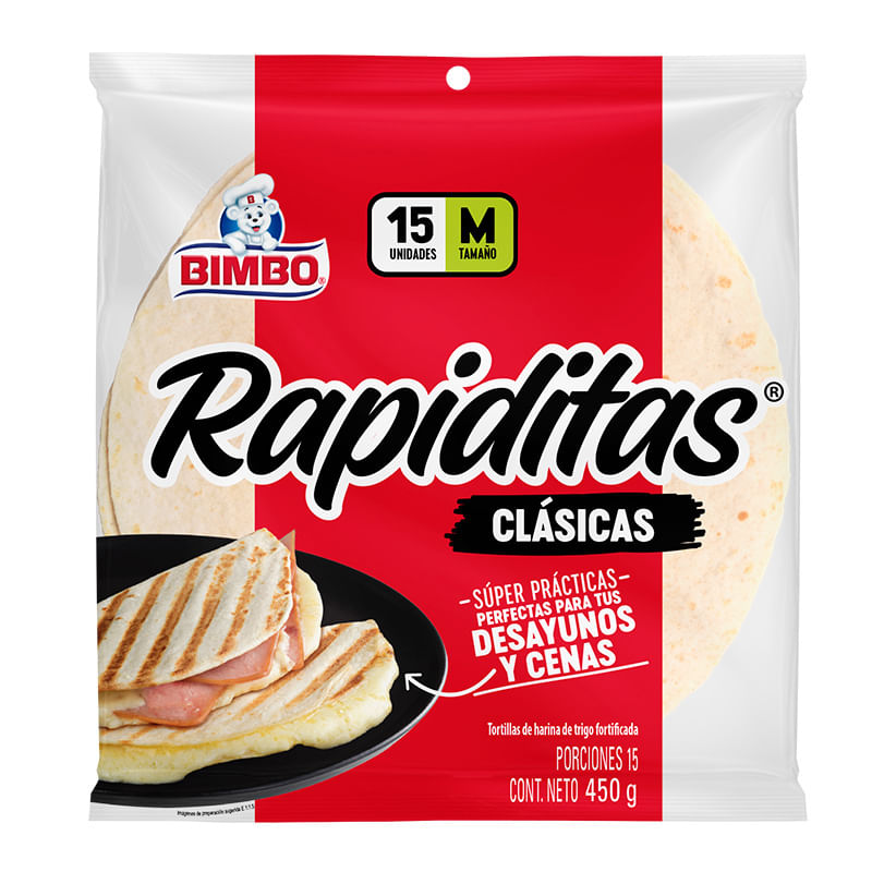 TORTILLA BLANCA BIMBO X15 UND  x 450 GR