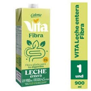 LECHE ENTERA UHT VITA FIBRA CELEMA*900ML