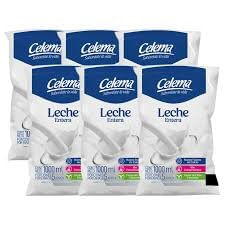 LECHE UHT ENTERA BOLSA *6 UND *1000ML