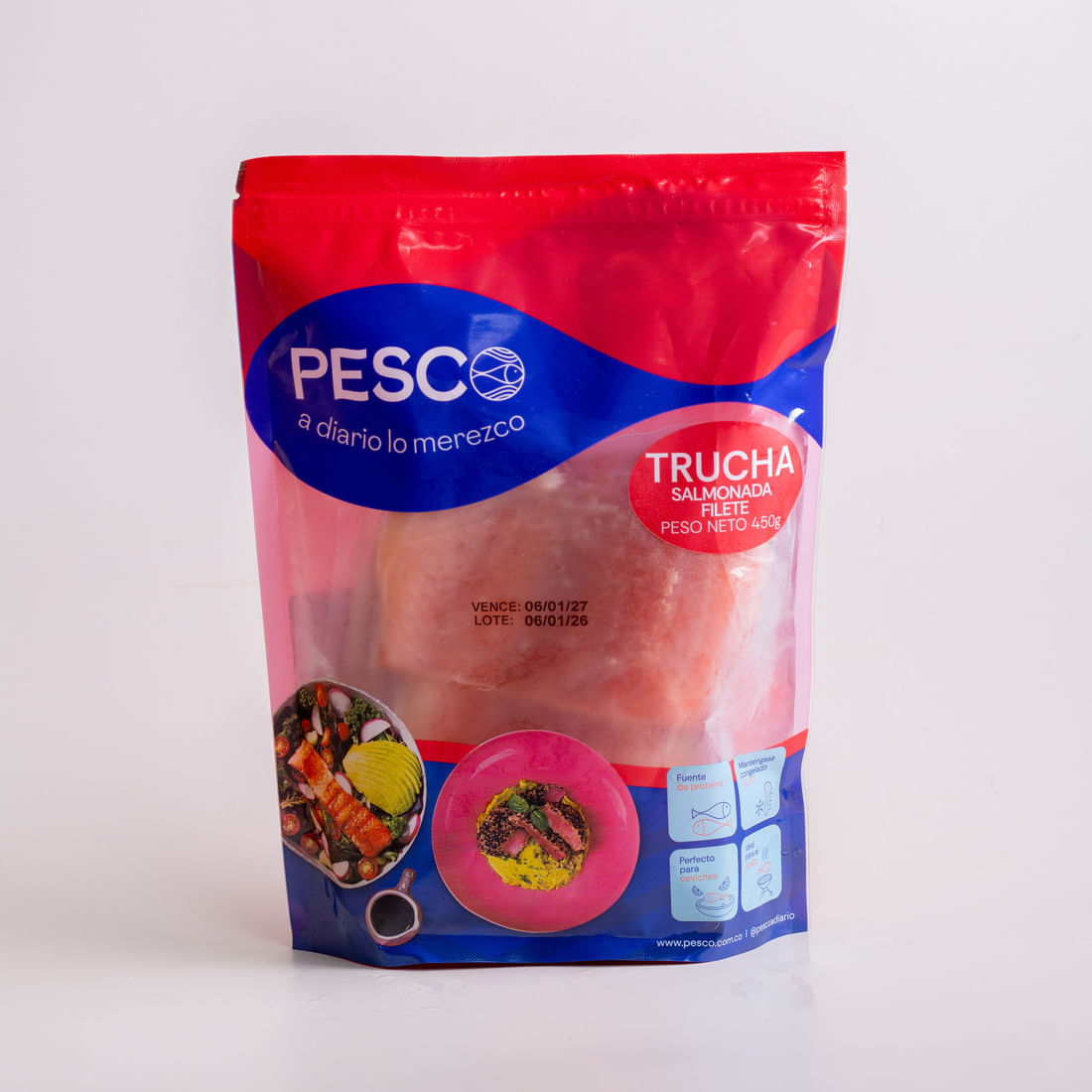 FILETE DE TRUCHA SALMONADA PESCO x 450GR
