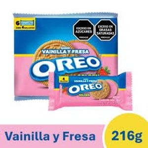 Galleta Oreo Golden Fresa*6U *216 gr