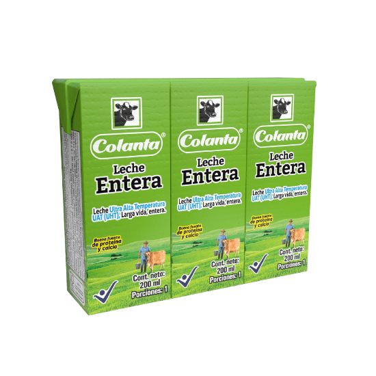 LECHE UHT ENT SLIM 3U  x 200ml COLANTA