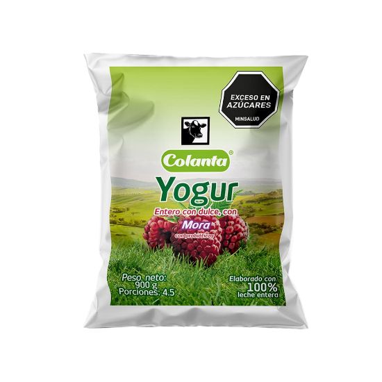 YOGUR ENTERO MORA COLANTA*900GR