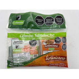 Combo Sanduche Queso Mozare+Jamon *500 gr