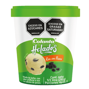 Helado Ron Pasas Colanta*290 gr