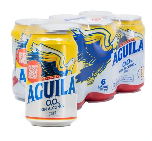 CERVEZA AGUILA CERO LATA 6*330ML