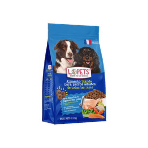 Alimento blando para perro LOPETS pollo x1500 g