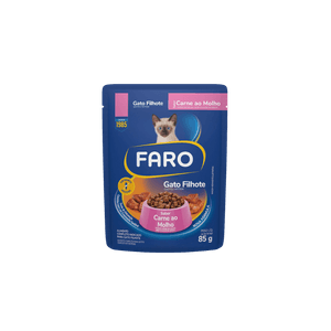 Alimento húmedo para gatitos FARO carne en salsa x85 g
