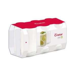 Vasos Altos Lata Cristar Set X 6Unds