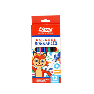 Colores Eterna Borrables X12 Pcs