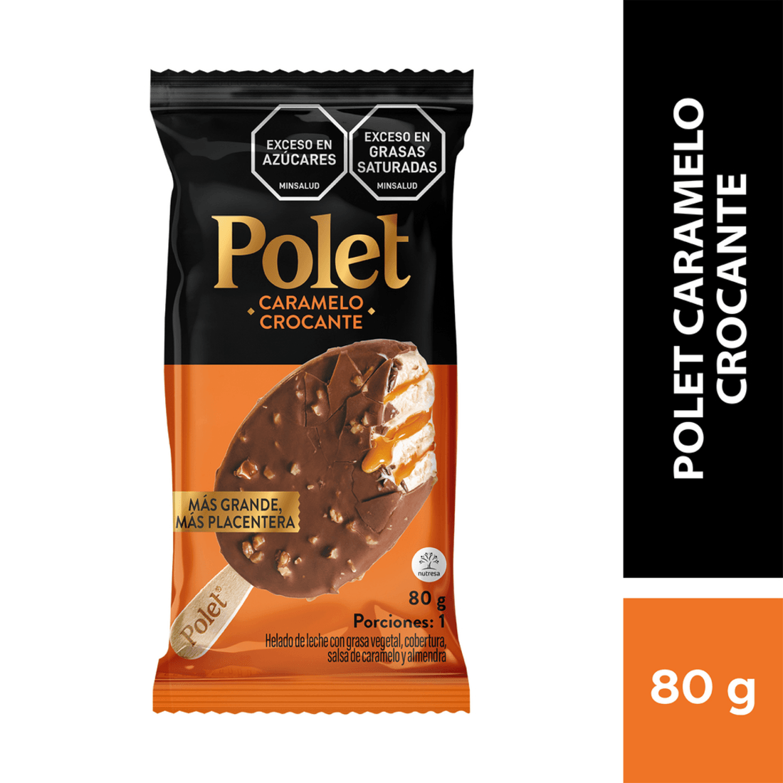 PALETA POLET CARAMELO CROCANTE *80 GR
