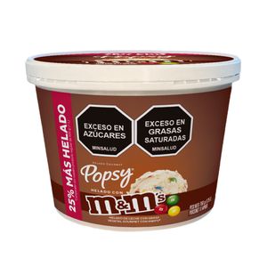 Helado M&M Extracontenido Popsy *750 gr