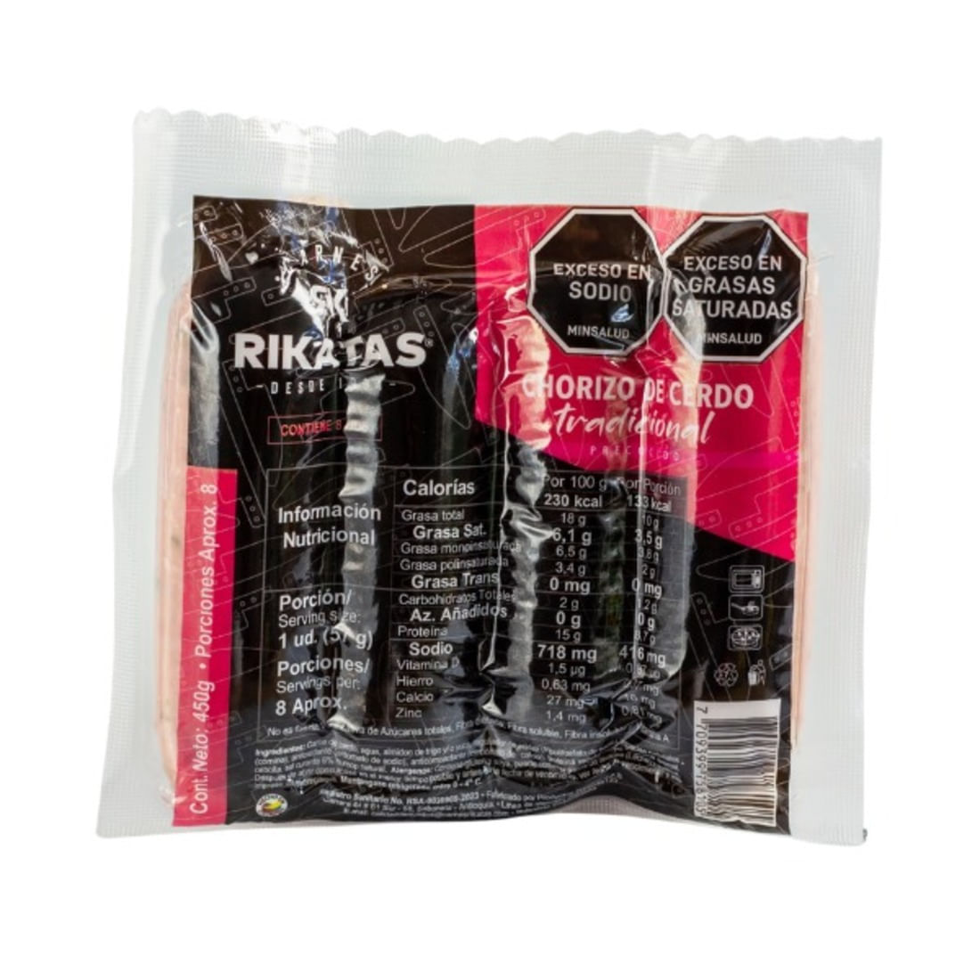CHORIZO DE CERDO RIKATAS *450 GR