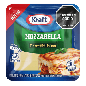 Queso Mozzarella Derret Kraft 25Tj*400 gr
