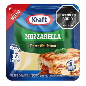 Queso Mozzarella Derret Kraft 15Tj*250 gr