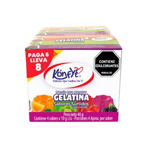Gelatina Sabores Surti Konfyt P6Ll8*10 gr