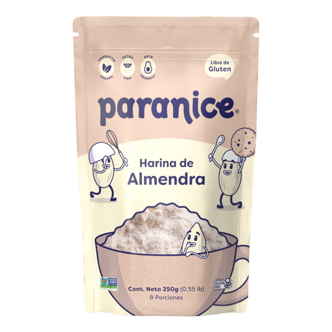 HARINA ALMENDRA S/GLUTEN PARANICE*250GR