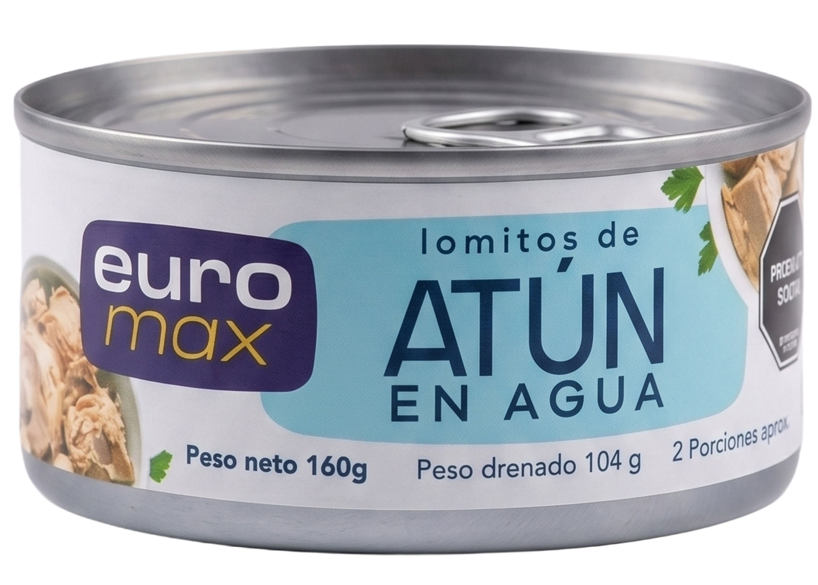 ATUN LOMITOS EN AGUA  EUROMAX  x 160GR