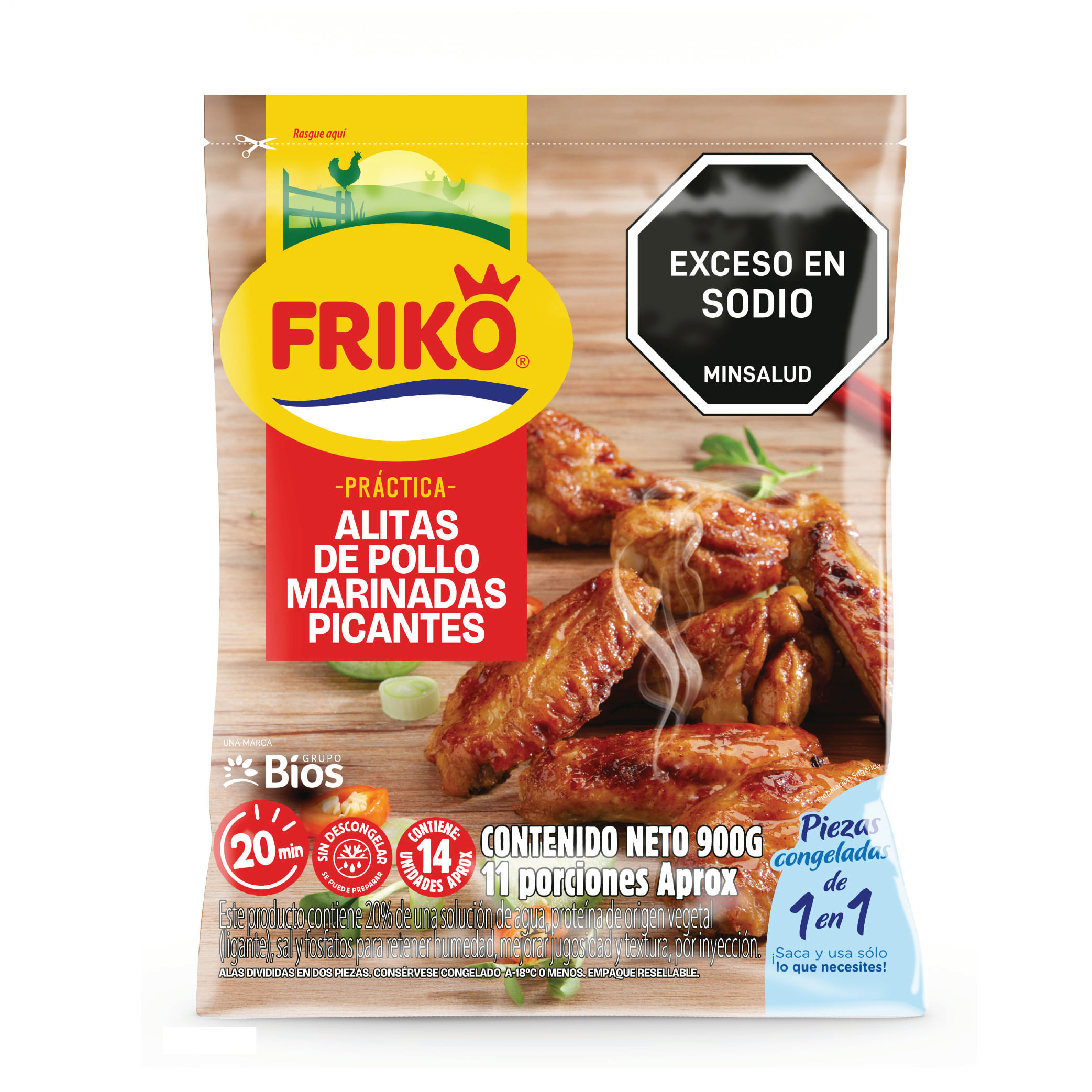 ALITAS PICANTES FRIKO CONGELADO UND