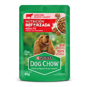 Pouch Dogchow Adul Carne Nut Reforza*85 g