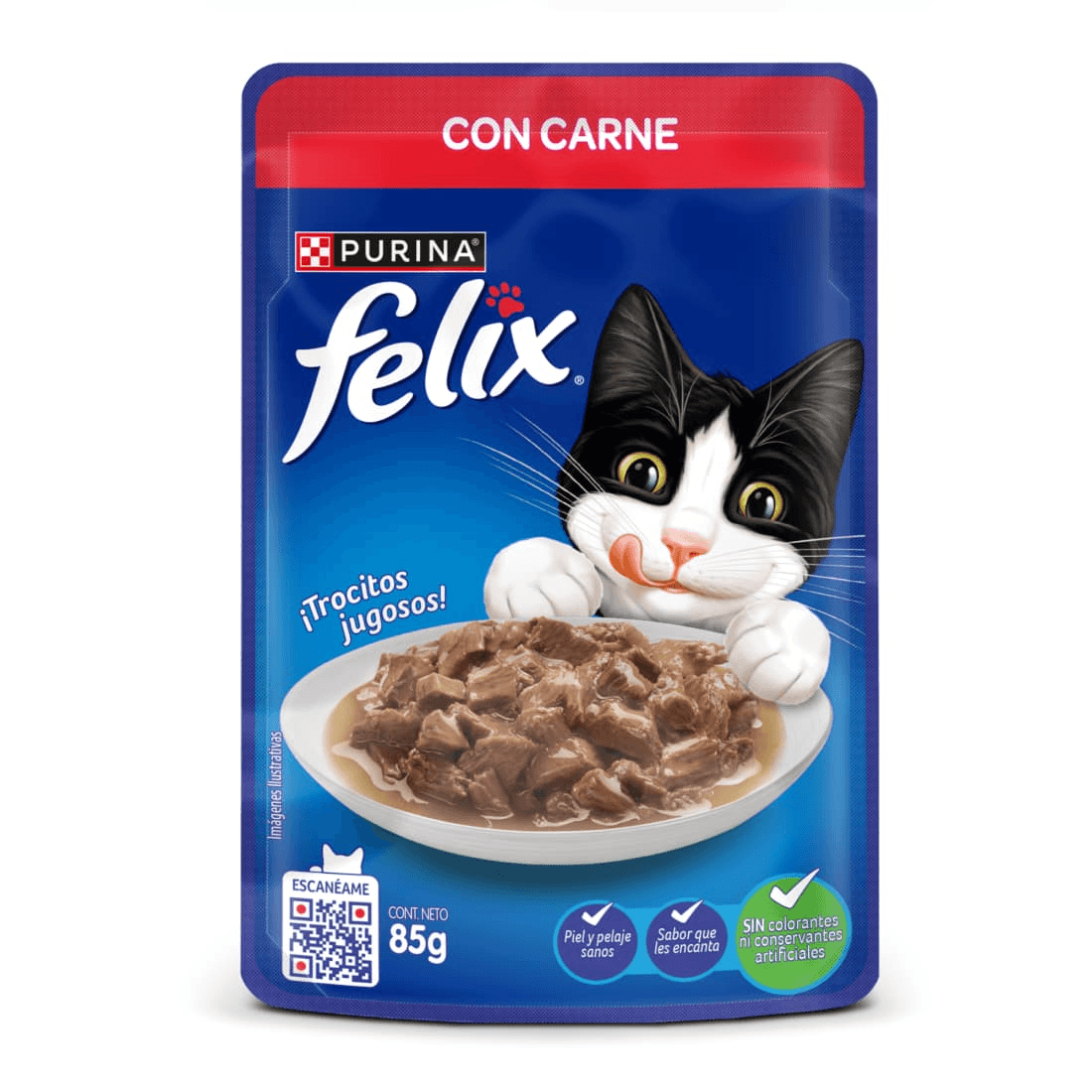 ALIMENTO PARA GATOS FELIX CARNE*85GR