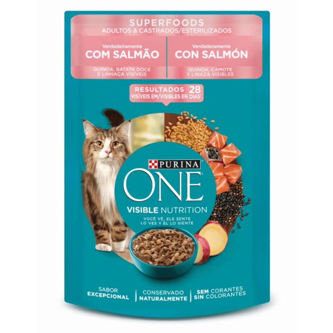 ALIMENTO GATOS ONE SALMON*85GR