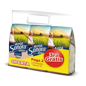 Arroz Sonora Sup Premium Tripack*3000 gr