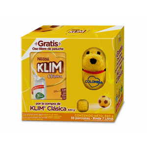 Klim Clasica*840 gr+Gratis Oso Peluche