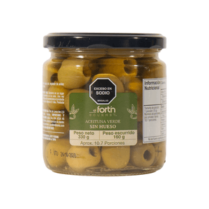 Aceituna Verde S/Hueso Fortin Gourm*330 g