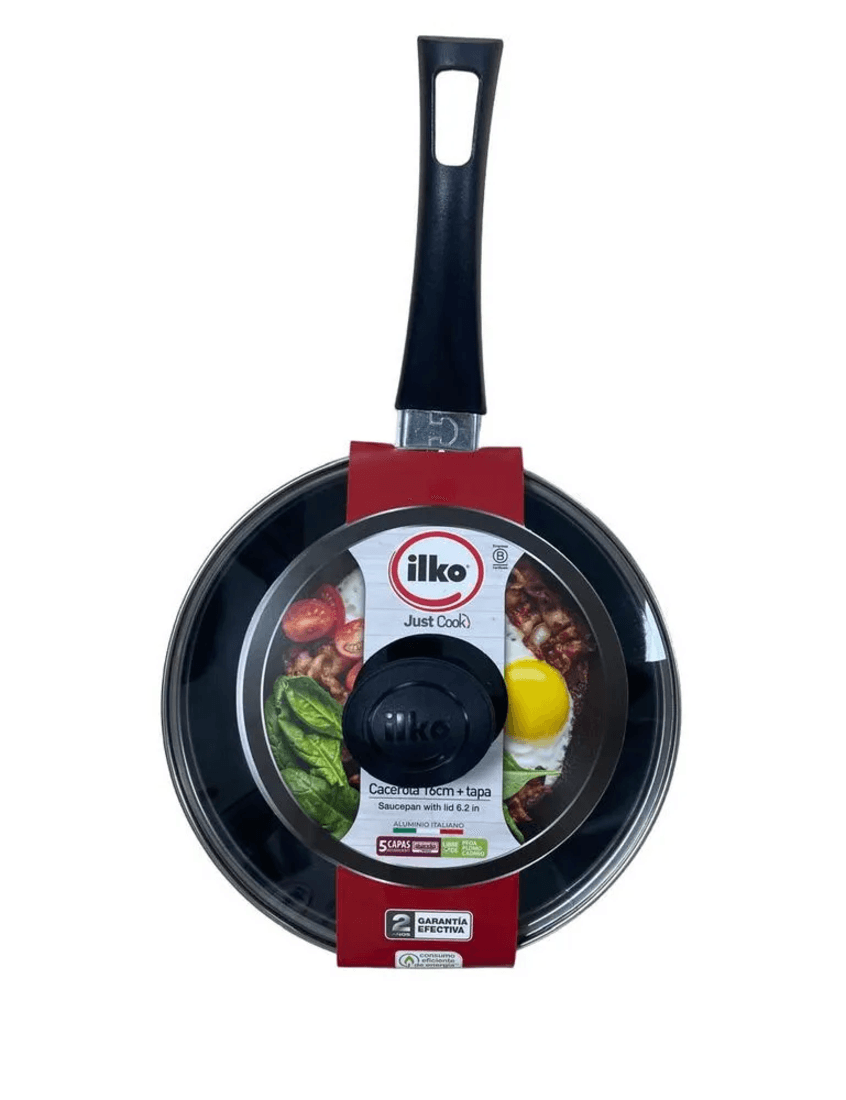 CACEROLA ILKO JUSTCOOK*16CM CON MGO+TAPA